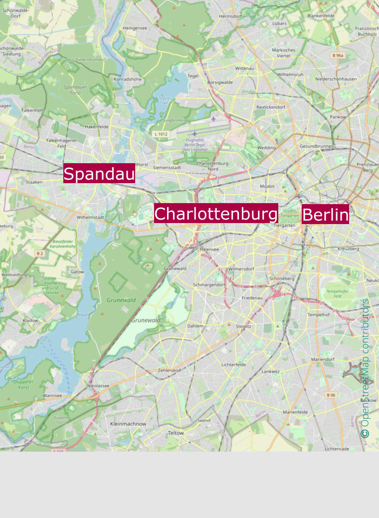 Spandau Charlottenburg Berlin  OpenStreetMap contributors