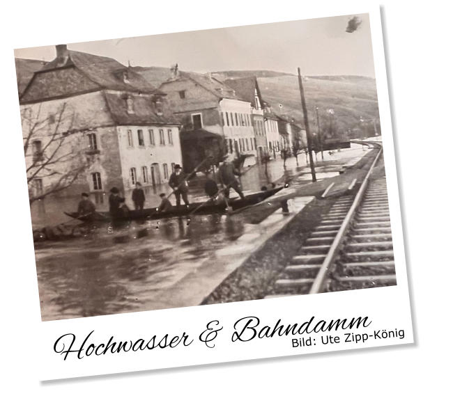 Hochwasser & Bahndamm Bild: Ute Zipp-König