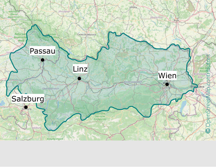 Passau Linz Wien Salzburg  OpenStreetMap contributors