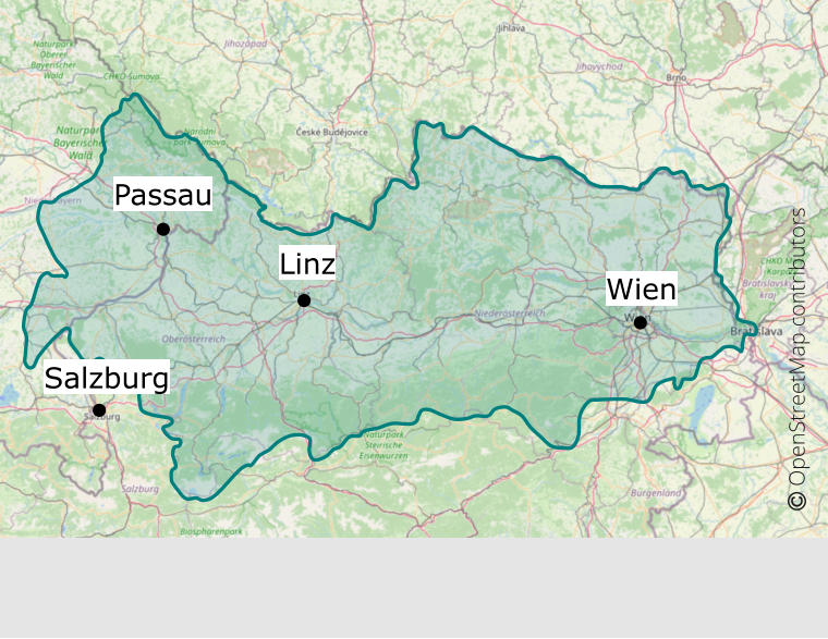 Passau Linz Wien Salzburg  OpenStreetMap contributors