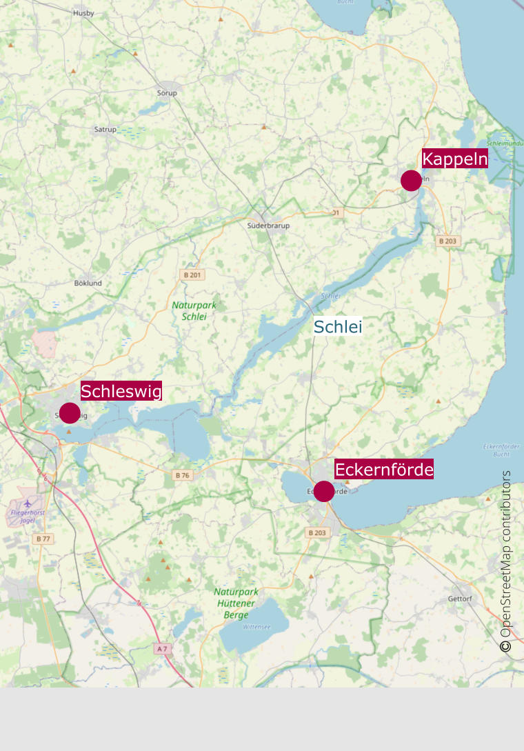  OpenStreetMap contributors  Schlei Schleswig Kappeln Eckernförde