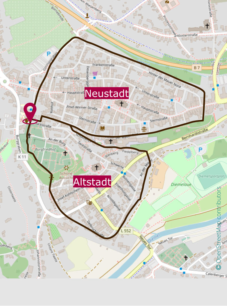 Neustadt  Altstadt   OpenStreetMap contributors