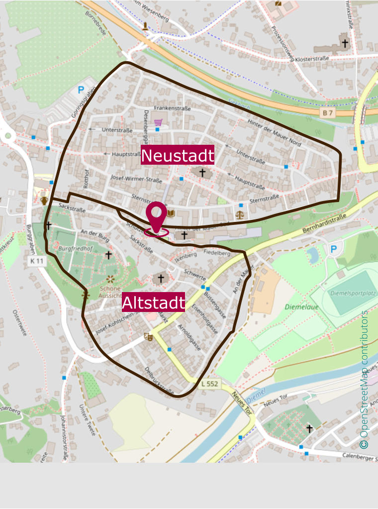 Neustadt  Altstadt   OpenStreetMap contributors