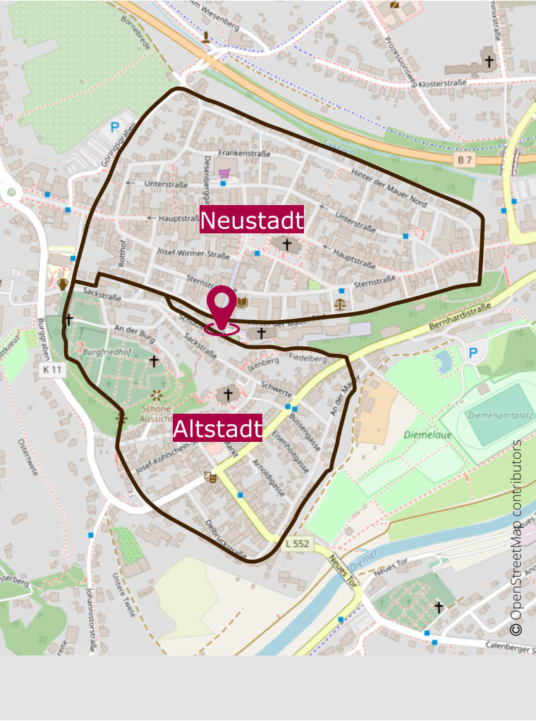 Neustadt  Altstadt   OpenStreetMap contributors